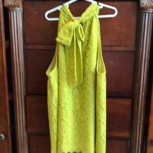 J.Crew tank cut with lace and bow tie